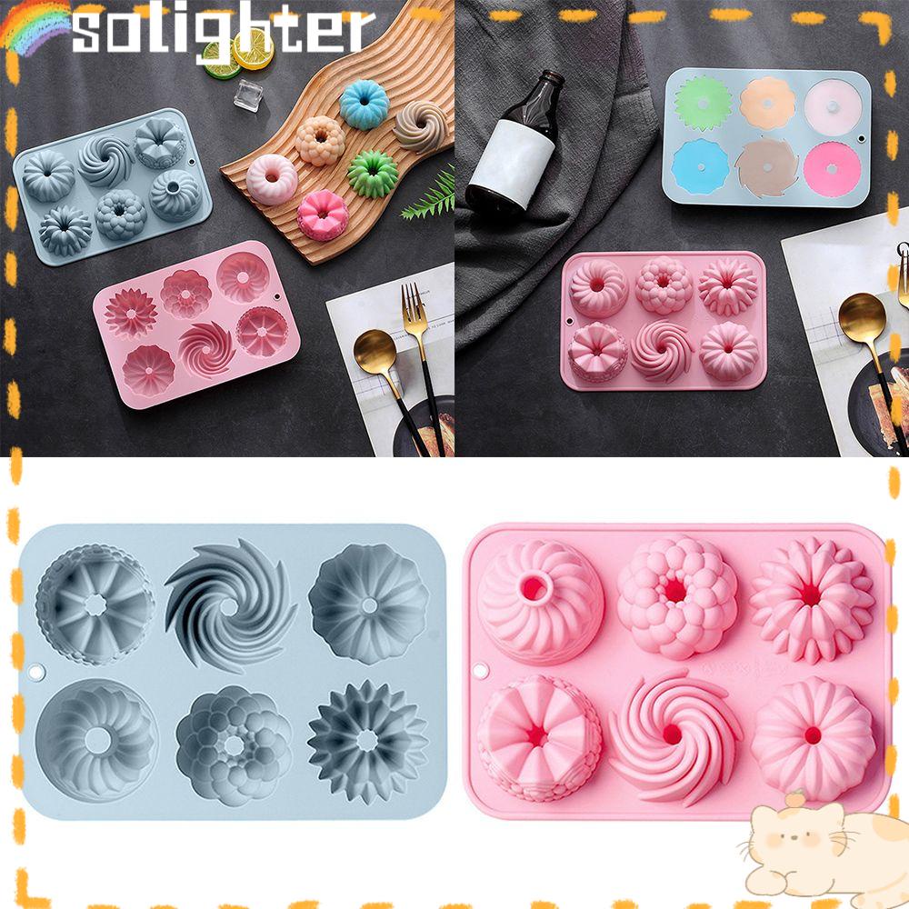 Solighter 3D Muffin Cup Handmade Alat Dekorasi Kue Cetakan Kue Coklat Jelly Dome Mousse Moulds