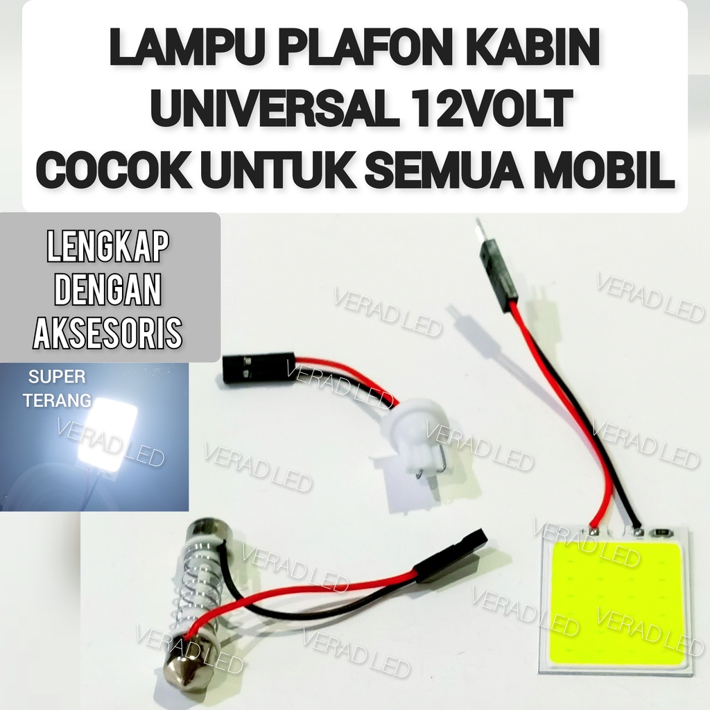 LAMPU KABIN PLAFON SEMUA MOBIL UNIVERSAL 12 VOLT FULL AKSESORIS MURAH