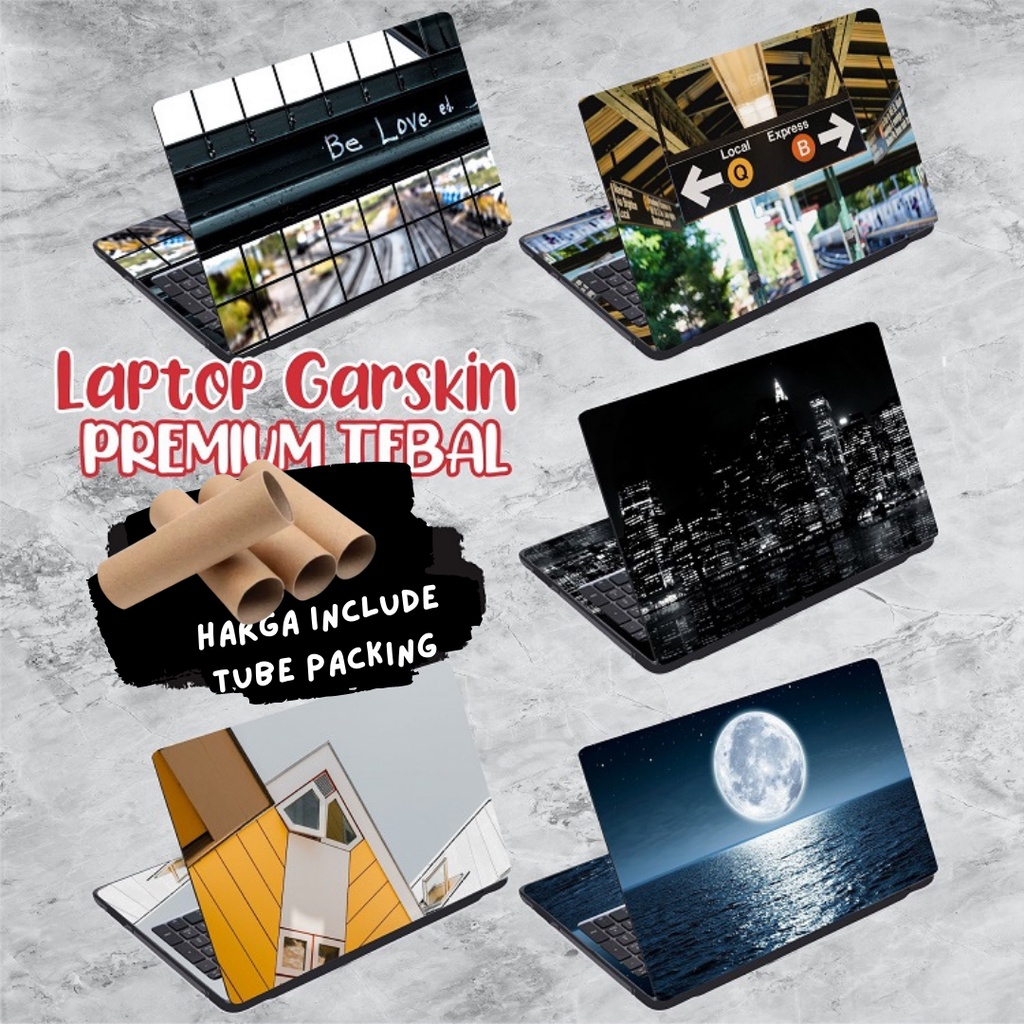 Garskin Laptop Anti Gores Kota City Arsitektur Premium  Full set 10 12 13 14 15 inch  Acer Lenovo Asus Macbook Dell