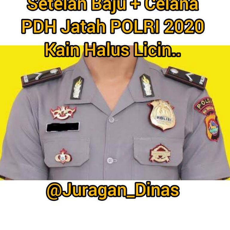 LQS.06Ja23ғ ▪ 1 STEL BAJU PDH JATAH POLRI  KAIN HALUS LICIN
