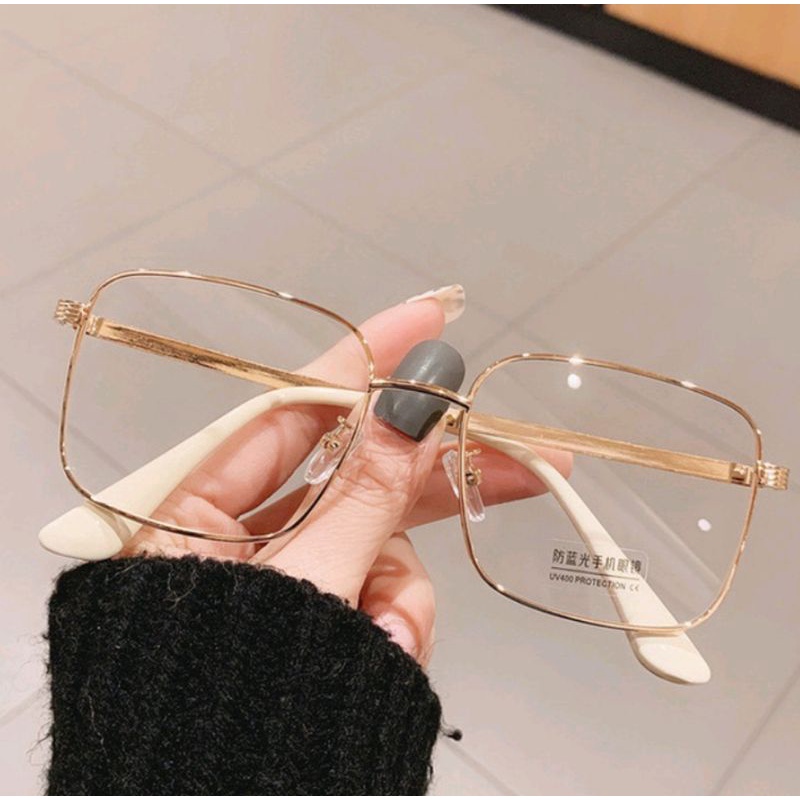 Frame Kacamata bulat dari plastik | Kacamata style korea frame bulat | Kacamata frameless | Kacamata frame kotak murah berkualitas baham logam | Kacamata Anti Radiasi Bahan Metal Untuk Wanita dan Pria Eyeglasses