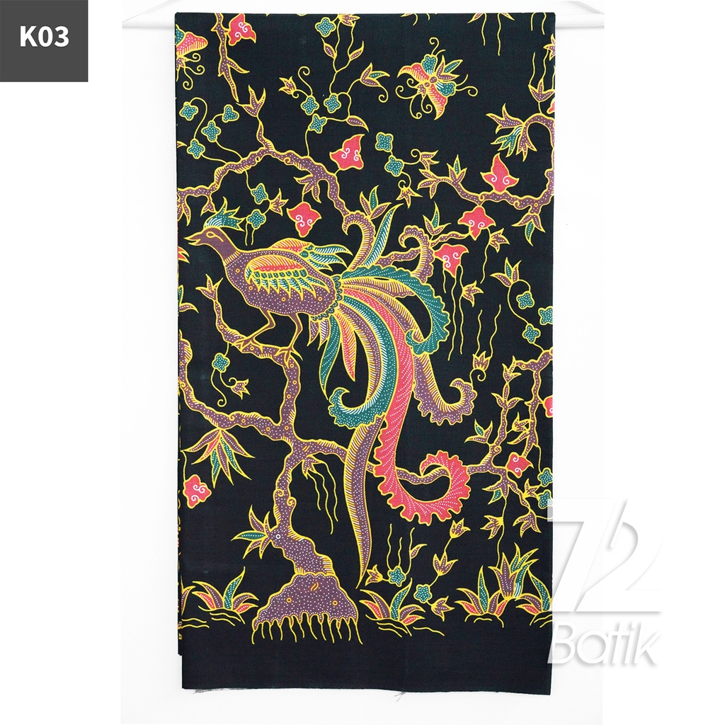 KAIN BATIK PREMIUM Bahan Katun Motif Burung Pohon Kering Biru 722740 Cap 72 Jarik Jarit Samping Kebat Panjang Batik Katun Modern Premium Bahan Seragam Batik Pernikahan Kantor Keluarga Murah Kamen Jadi Batik Bali Lembaran - 3