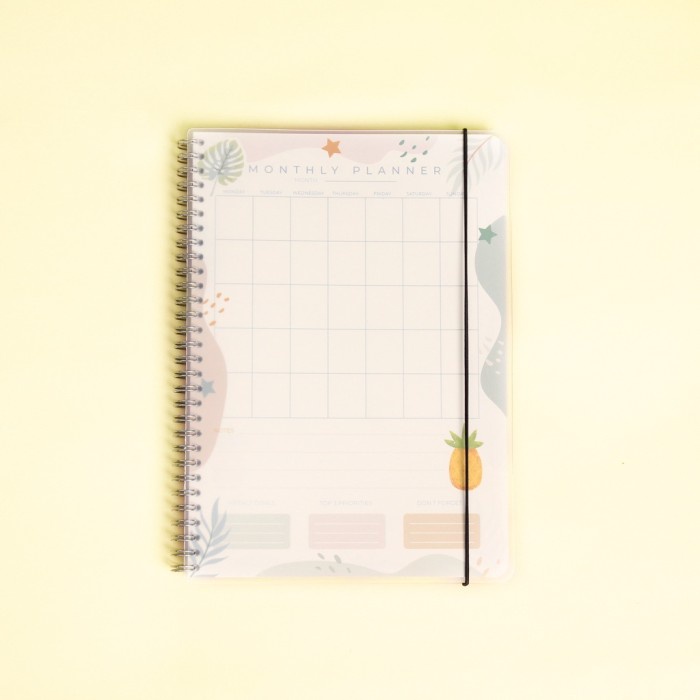 

Note Bukuqu Notebook Spiral B5 - Sm206 Monthly Planner Star