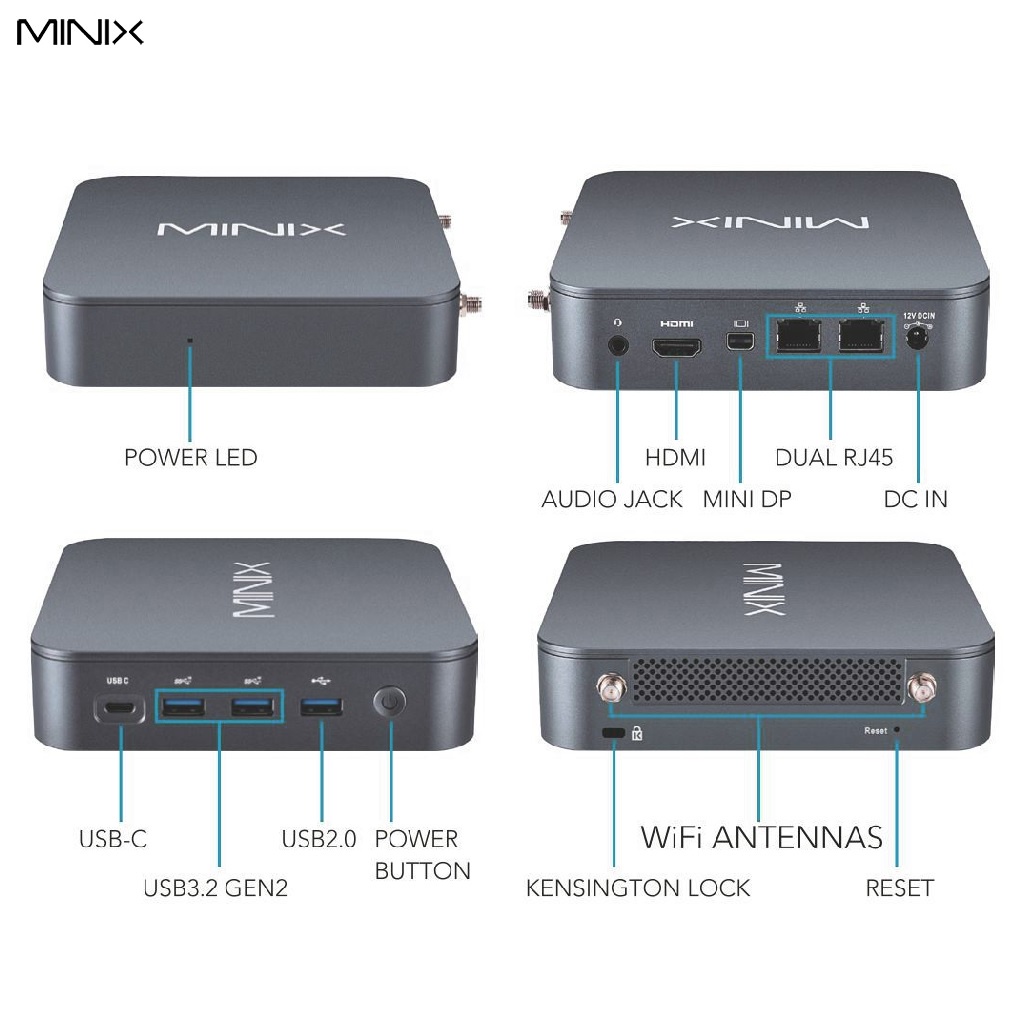 MINIX NEO J51-C8 - Mini PC Win 11 - Intel N5105 RAM 8GB SSD 256GB