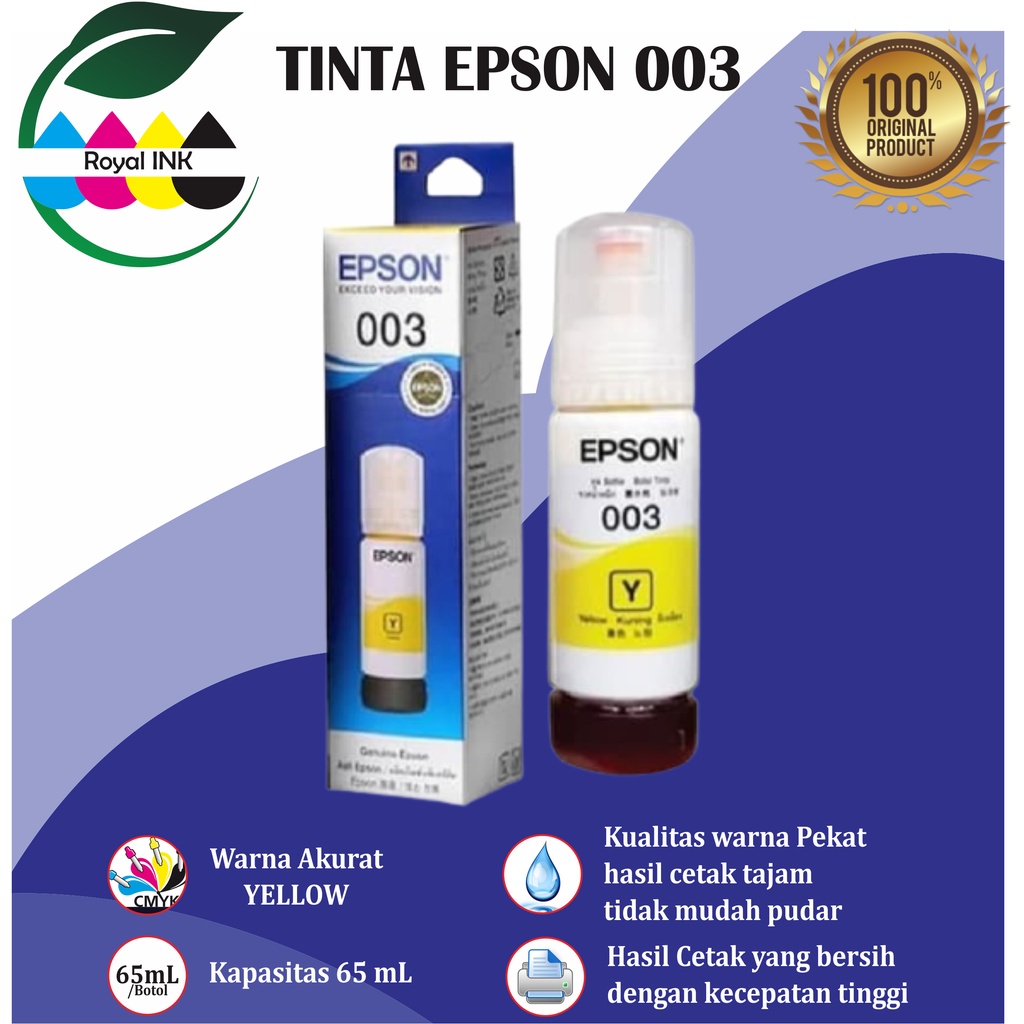 Tinta Epson 003 PREMIUM(COMPATIBLE) For Printer L5190 L3150 L3110 L1110 L3100 L3101-PCS