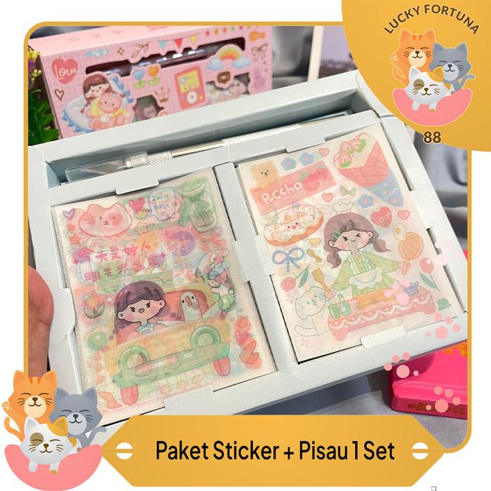 

Paket Sticker + Pisau Model Cewek Lucu Pengikat perekat YD23RKD ATK