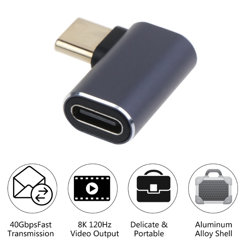 Zzz 1paket 100W 40Gbps Adaptor USB C PD Tipe C Male to Female Extender 8k @ 60Hz Video