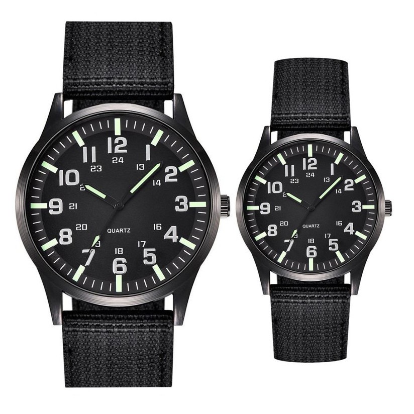 ✅COD [BBS] Jam Tangan Analog Pria Wanita Couple Bahan Tali Kain Kanvas Fashion Nylon Grosir Casual Sport GEM02