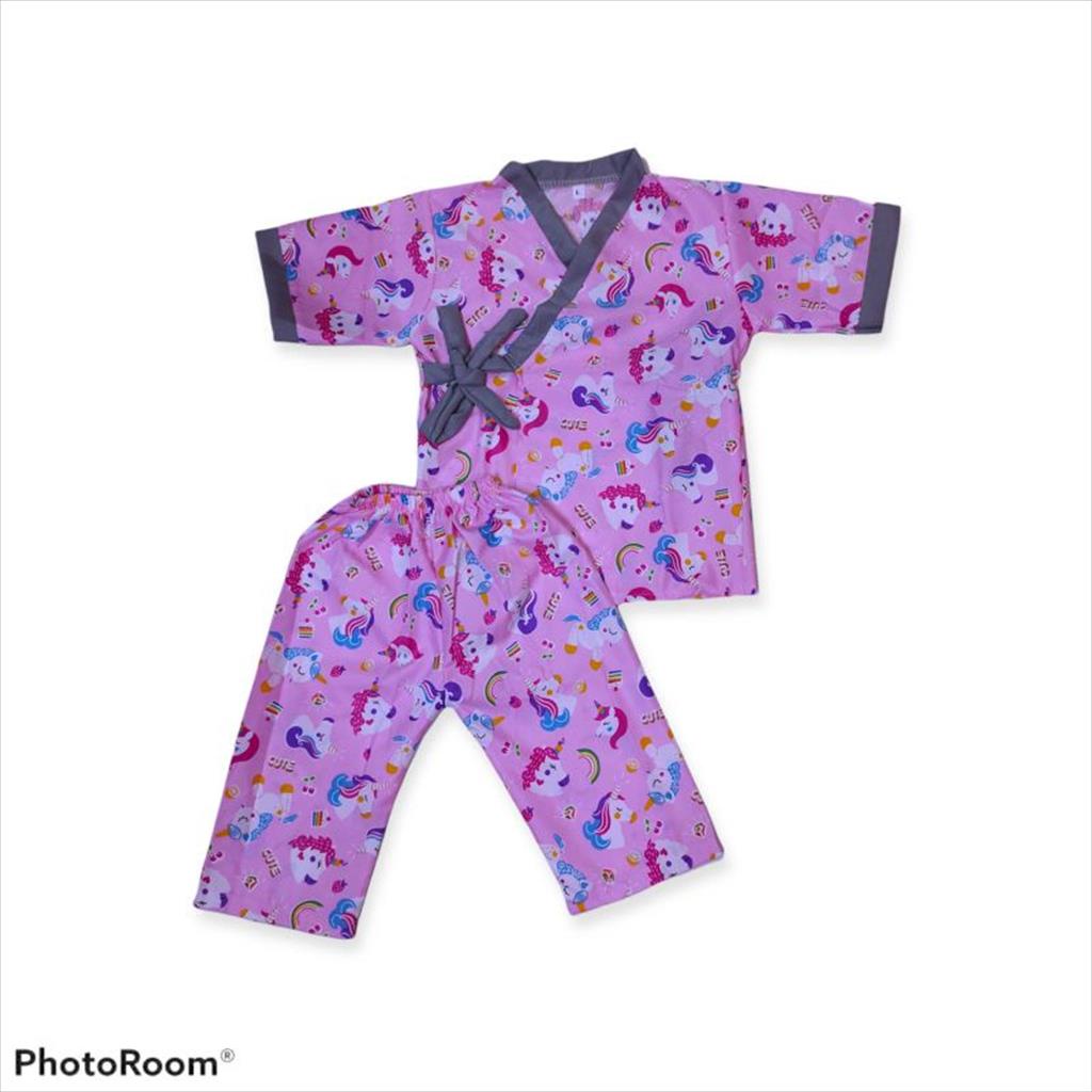 OTS 453 - Piyama Anak Kimono Karakter Kartun Lucu Usia 3-5tahun Baju Tidur Anak Katun