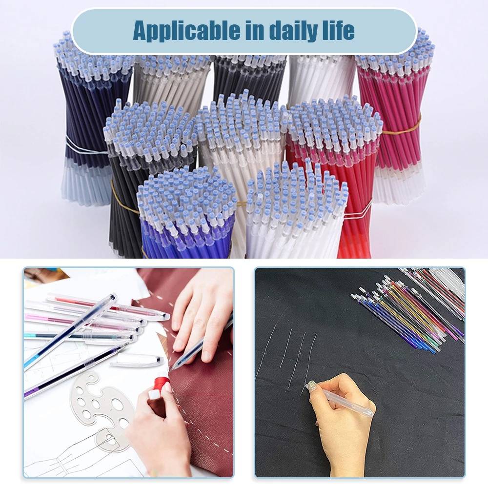 10pcs Refill Jahit Dengan Penghilang Suhu Tinggi/Wash Hot Erase Pen/Mark Marking Pen/Alat Jahit/Cocok Untuk Membuat Sepatu &amp; Pakaian &amp; Kerajinan Kulit &amp; Kreatif