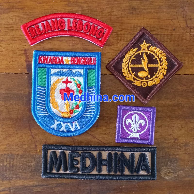 Atribut Seragam Pramuka Kwarda Bengkulu Bordir Timbul
