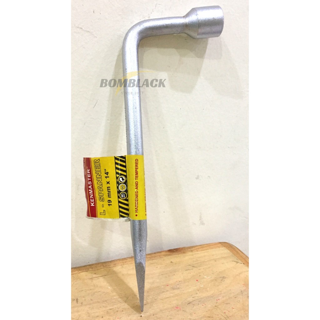 Kunci roda L hex 19mm + congkelan ban Mobil Motor KENMASTER MURAH