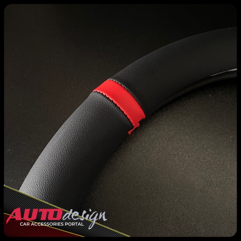 Cover Sarung Stir Mobil Flat Bottom Kulit Sporty