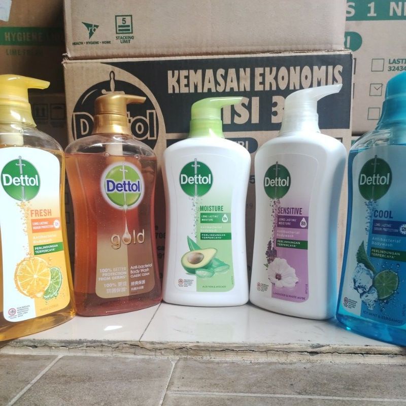 Dettol Bodywash random Aloevera,fress, sensitif,gold dan cool 625g