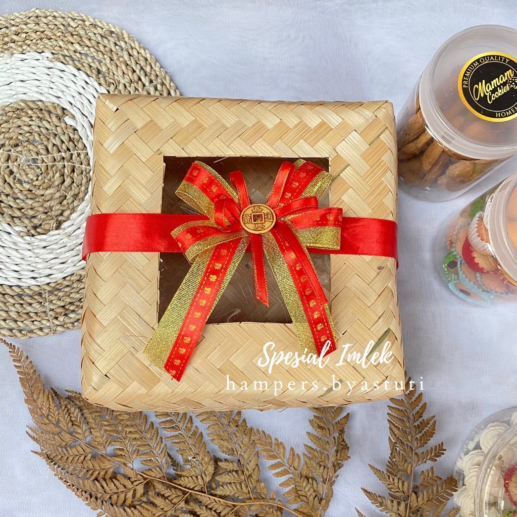 [ HAMPERS CNY 2025] BESEK MIKA NATURAL PITA IMLEK | bingkisan kue imlek | besek kue keranjang