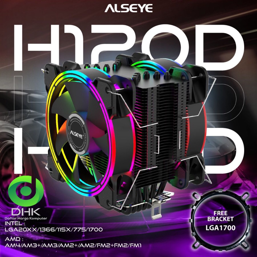 FAN PROCESSOR GAMING ALSEYE HALO H120D UNIVERSAL PLATFORM - CPU COOLER