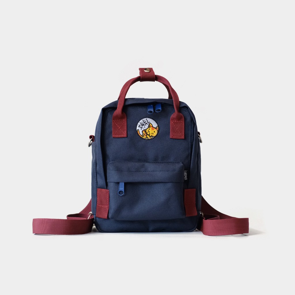 TAS SELEMPANG MULTI FUNGSI 3 IN 1 MULTI BACKPACK MEDIUM Navy TAS SEKOLAH / TAS DISTRO / TAS KOREA
