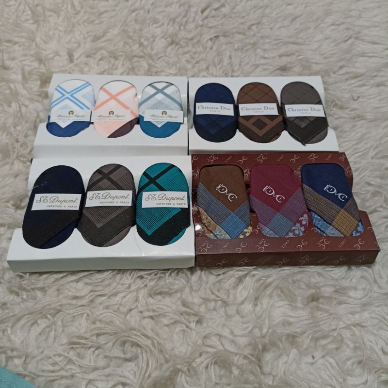 6 pcs sapu tangan catton pria - Handkerchief