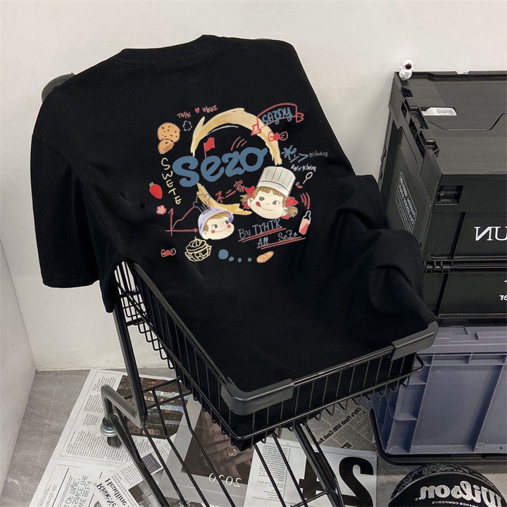 RDGF official shop kemeja leher bulat kaos cotton baju kaos oversize Kaos Pria 2023 kaos hitam oversize PRIA &amp; WANITA (UNISEX)