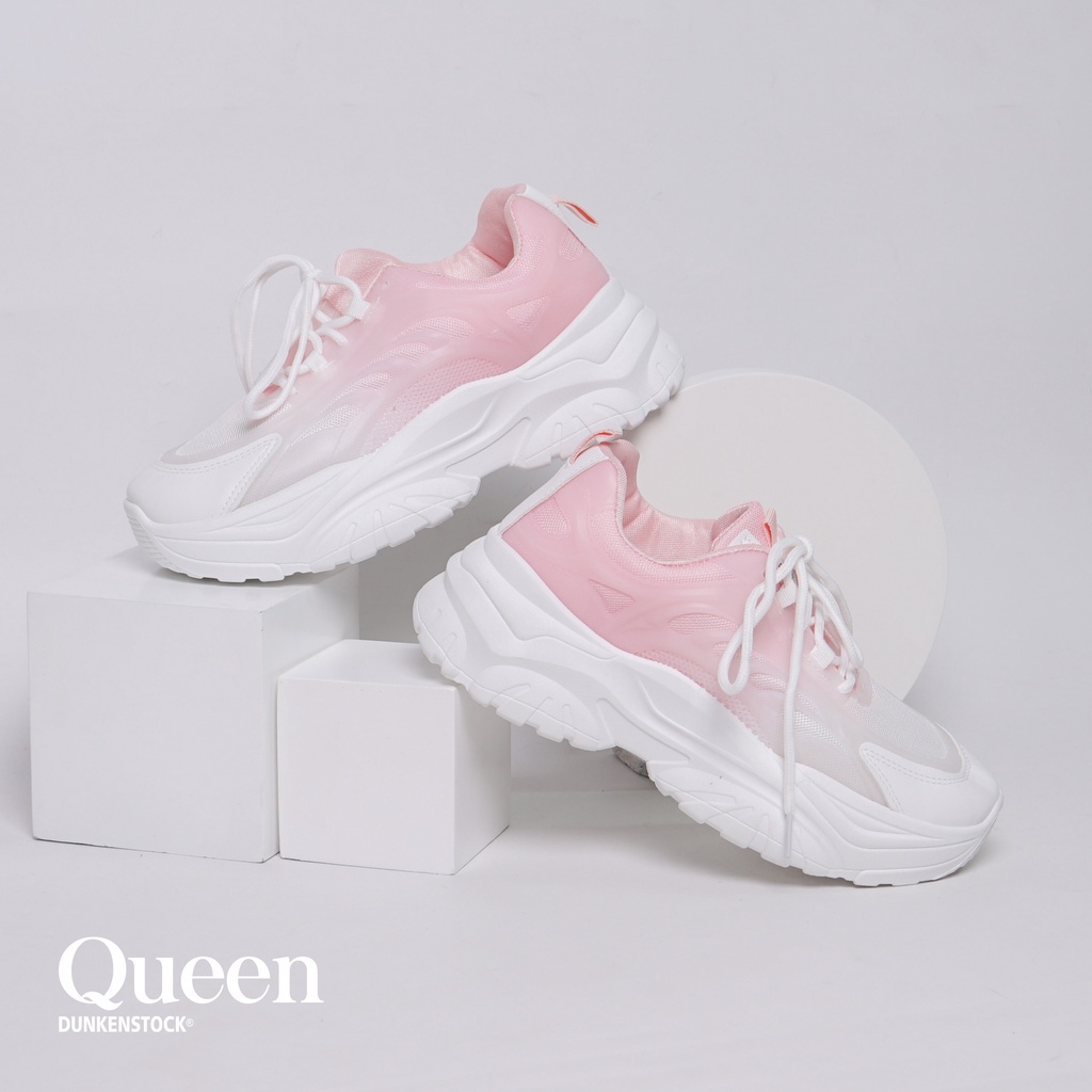 Adarastore - Dunkenstock QUEEN Sepatu Sneakers Korean Style Wanita Terbaru Sepatu Sport Cewek Kekinian