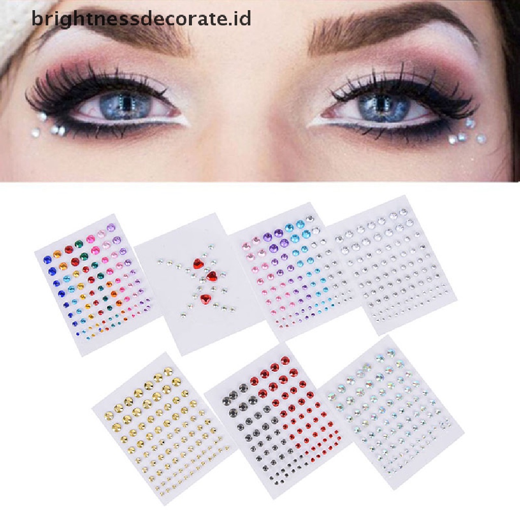 [Birth] New Jewel Eyes Makeup Crystal Eyes Stiker Tato Diamond Glitter Stiker Makeup [ID]