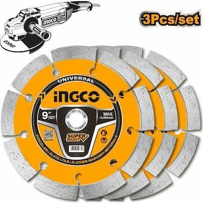 INGCO DMD0123023 - DIAMOND WHEEL DRY 9 INCH SET 3 PCS POTONG KERAMIK