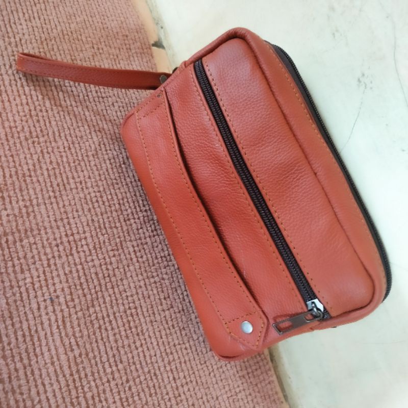 Hand bag pria kulit asli garut punya