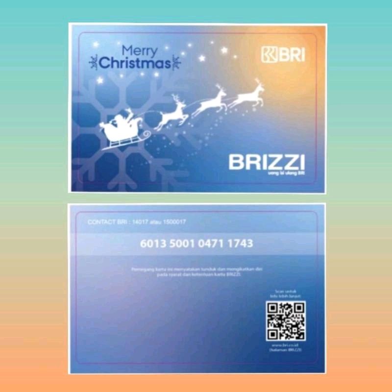 BRIZZI BRI Spesial Natal (Christmas) /Like eMoney eTOLL Tapcash or Flazz