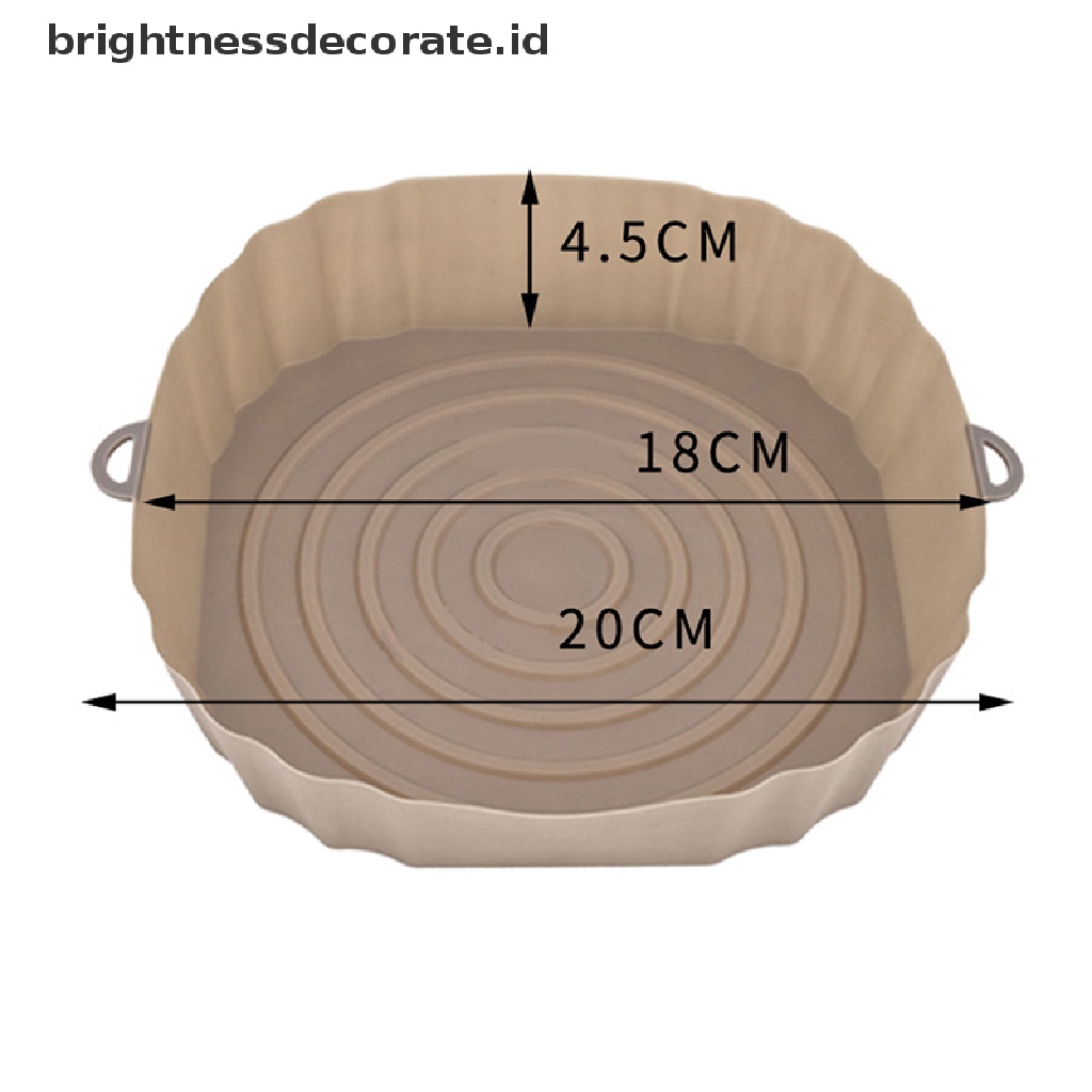 [Birth] 18 cm Air Fryer Silicone Pot Air Fryer Basket Liner Anti Lengket Oven Baking Tray [ID]