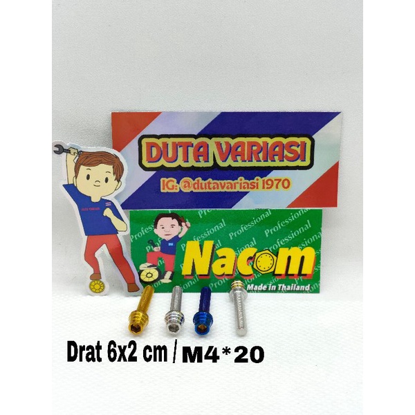 NACOM DV BAUT KERUCUT DRAT  6*2 Cm (M4*20)