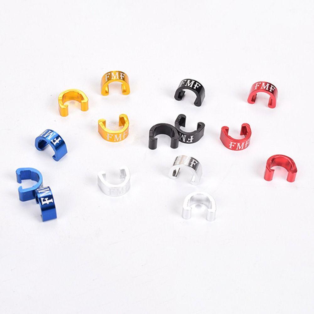 Nanas 10pcs Kabel Rem/Gesper Garis 5warna Bicyle Housing Selang Outdoor MTB Sepeda C-buckle Jepit