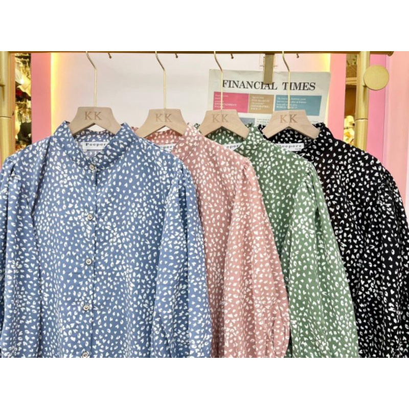 BLOUSE MOTIF LENGAN BALON // ATASAN IMPORT PREMIUM // FASHION IMPORT PREMIUM BKK // FASHION IMPORT PREMIUM KOREA // FASHION IMPORT MURAH