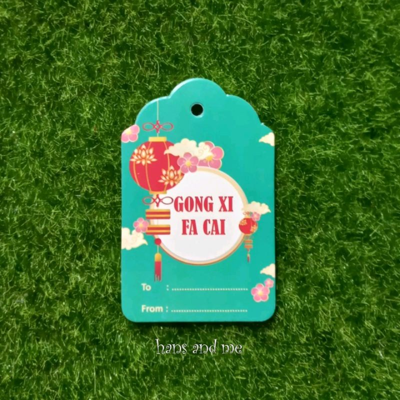 

Hang Tag Hangtag Imlek Gong Xi Fa Cai To From (tanpa tali)