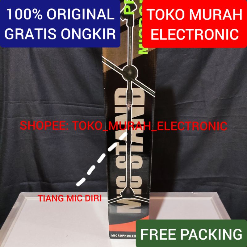TME - Stand Microphone Tripod Floor Original Tiang Mic Untuk Upacara Atau Acara