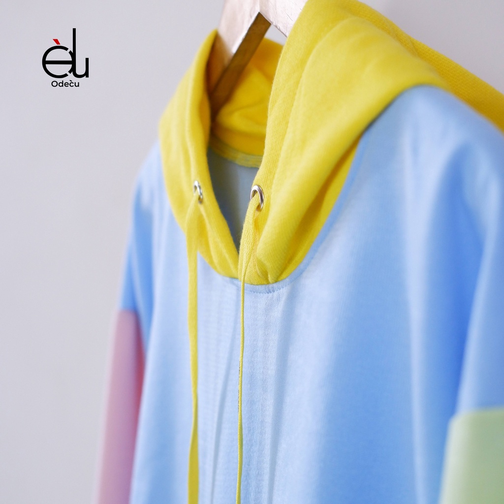 ODECU HOODIE SWEATER MIX BLUE COLOR WANITA PRIA