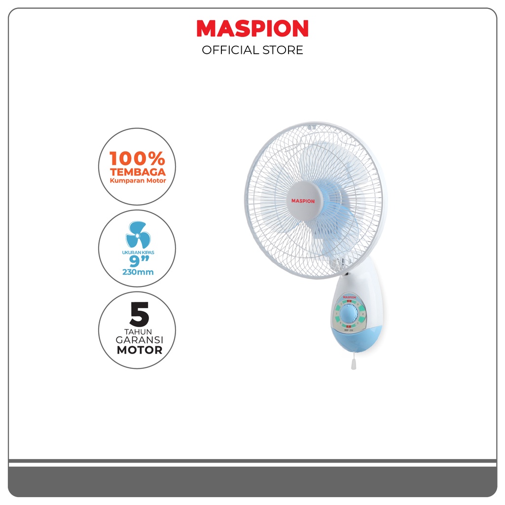 Maspion Wall Fan Kipas Angin Dinding 9 Inch MWF-232