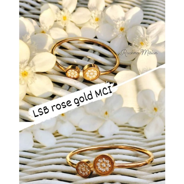 buka segel 99% mulus ORI gelang LSB rose gold/gold/silver MCI