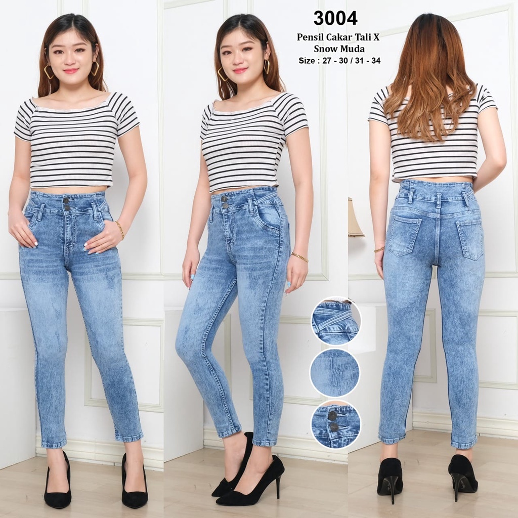 Celana Panjang Jeans Wanita Pensil Cakar Kc 2 27 -30 31 -34 Bisa Bayar Ditempat(COD)