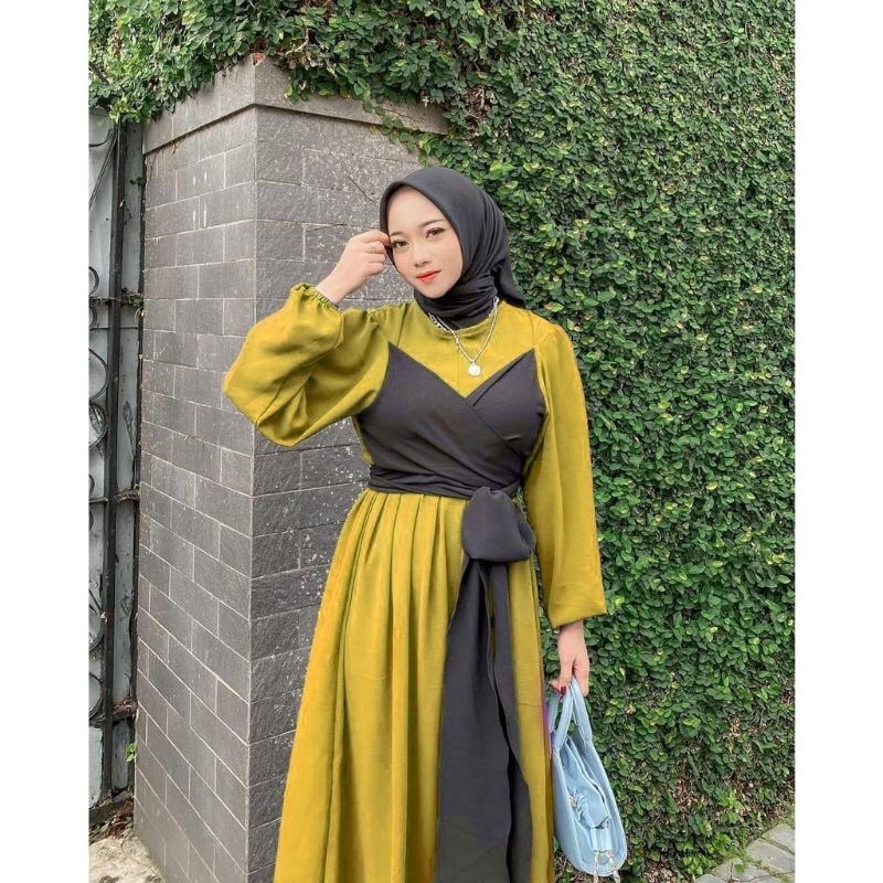 GAMIS LESTY CRINKLE TERBARU / DRESS MUSLIM WANITA OVERSIZE