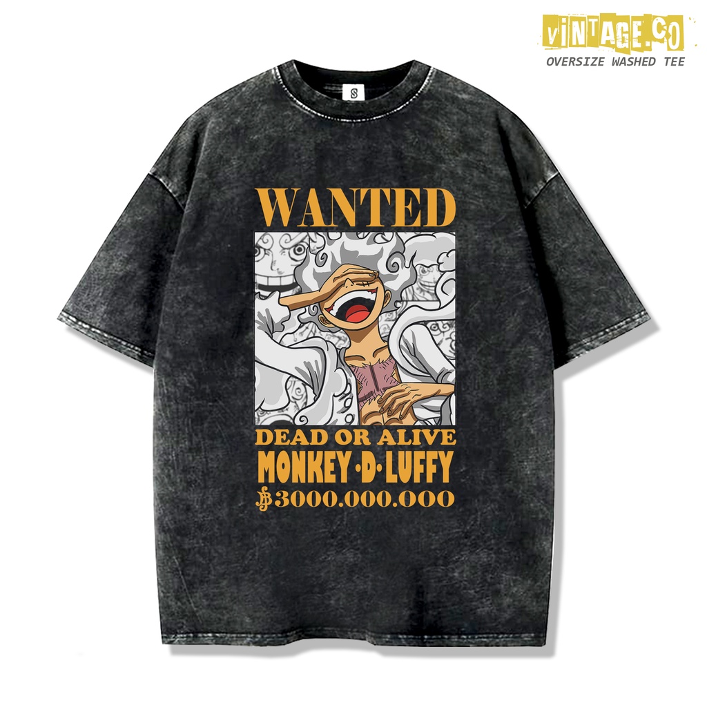Kaos Luffy One Piece Oversize vintage t shirt Anime