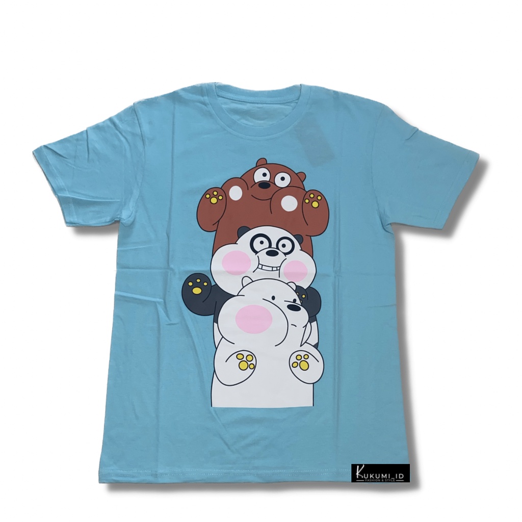 T-Shirt Kaos We bare bear miniso / kaos bonek miniso