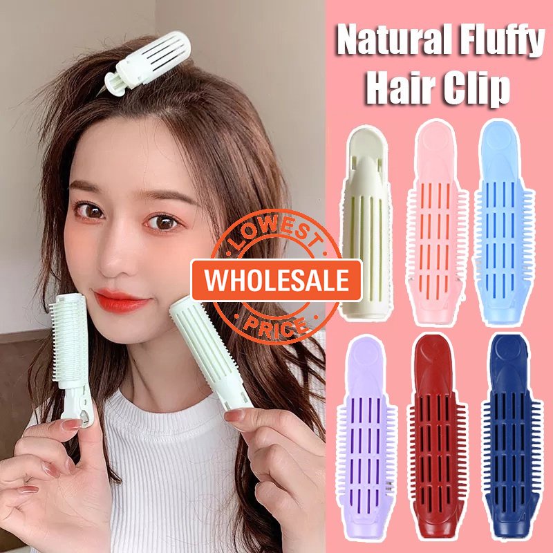 [Harga Grosir] Korea Fashion Rambut Atas Membentuk Alat Warna Permen Volumizing Air Bangs Styling Hair Clip Wanita Alami Berbulu Rambut Akar Klip Aksesoris Rambut