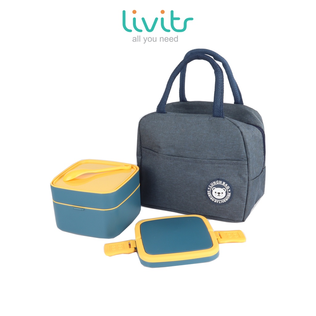 2IN1 KOTAK MAKAN SET !!! Lunch Box I Tempat Kotak Makan I Lunch Box