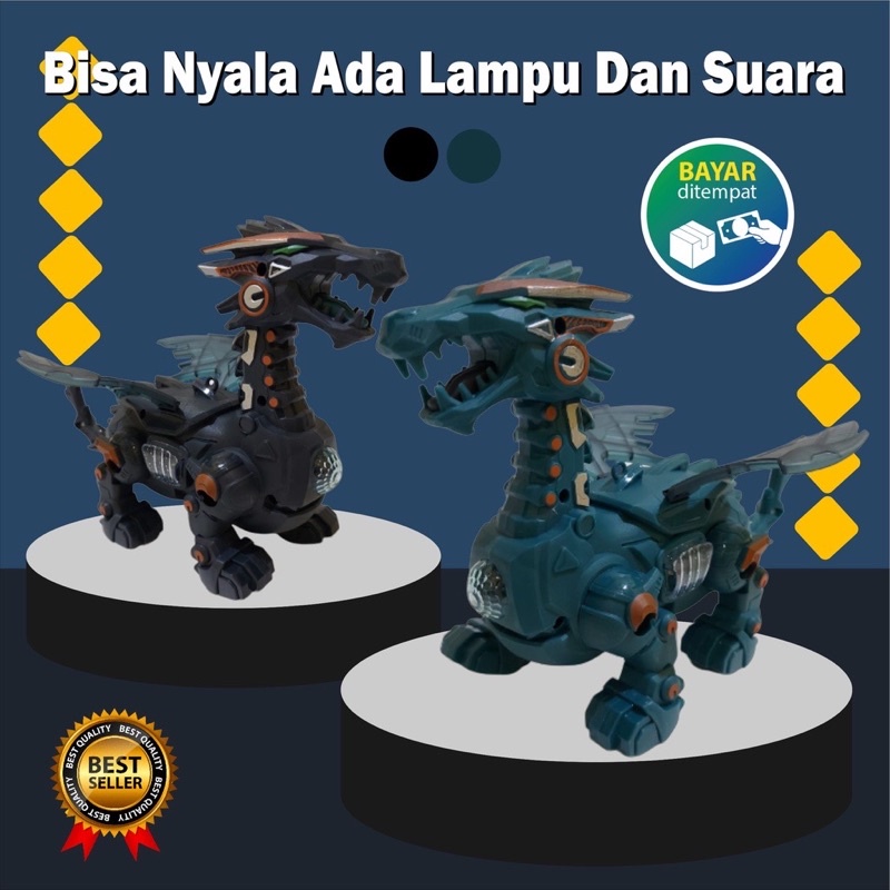 JC Mainan Dino Naga Bisa Gerak Ada Lampu Dan Suara