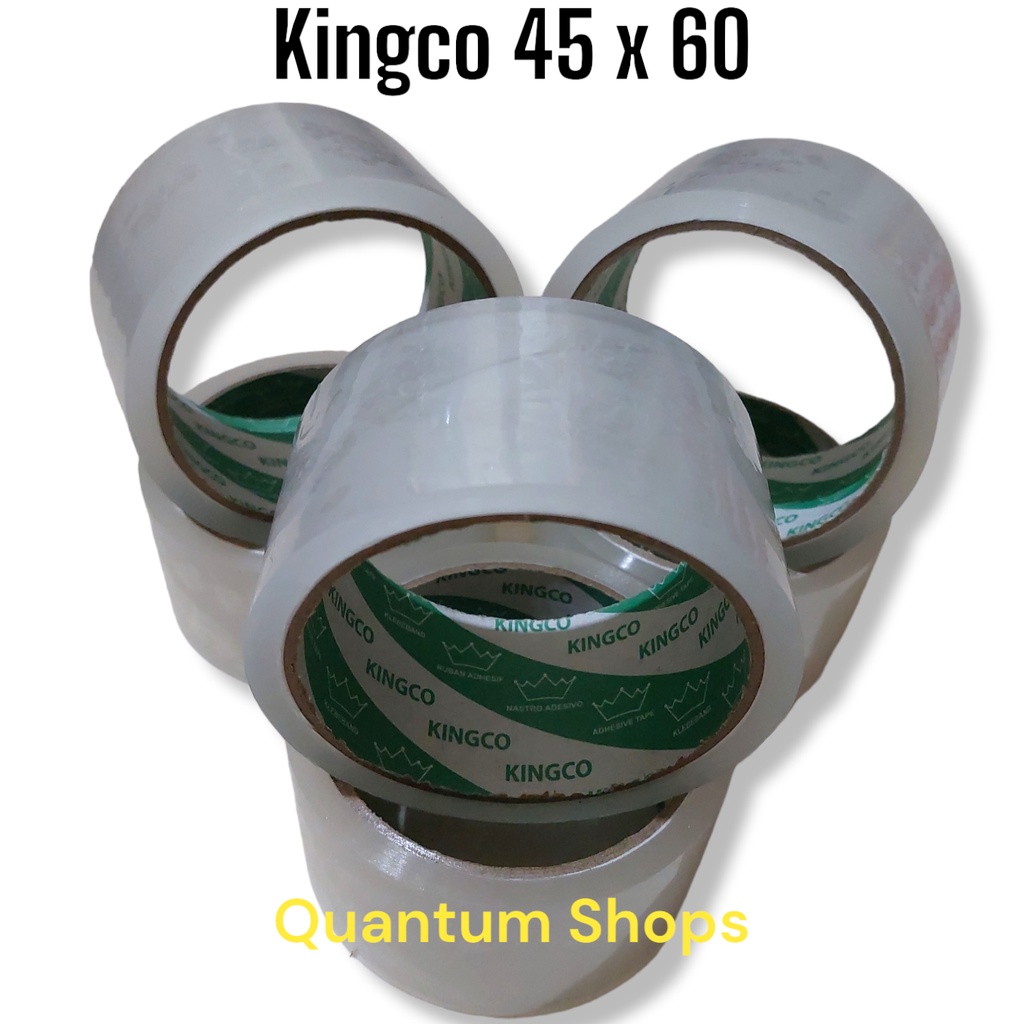 

KINGCO Lakban Bening Besar 2 inch Transparan 45mm x 60 Yard
