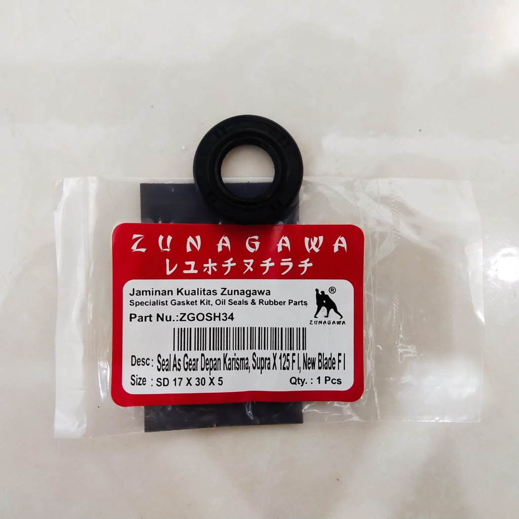 seal as gear depan karisma/Supra x125 f/new Blade fi Merek Zunagawa