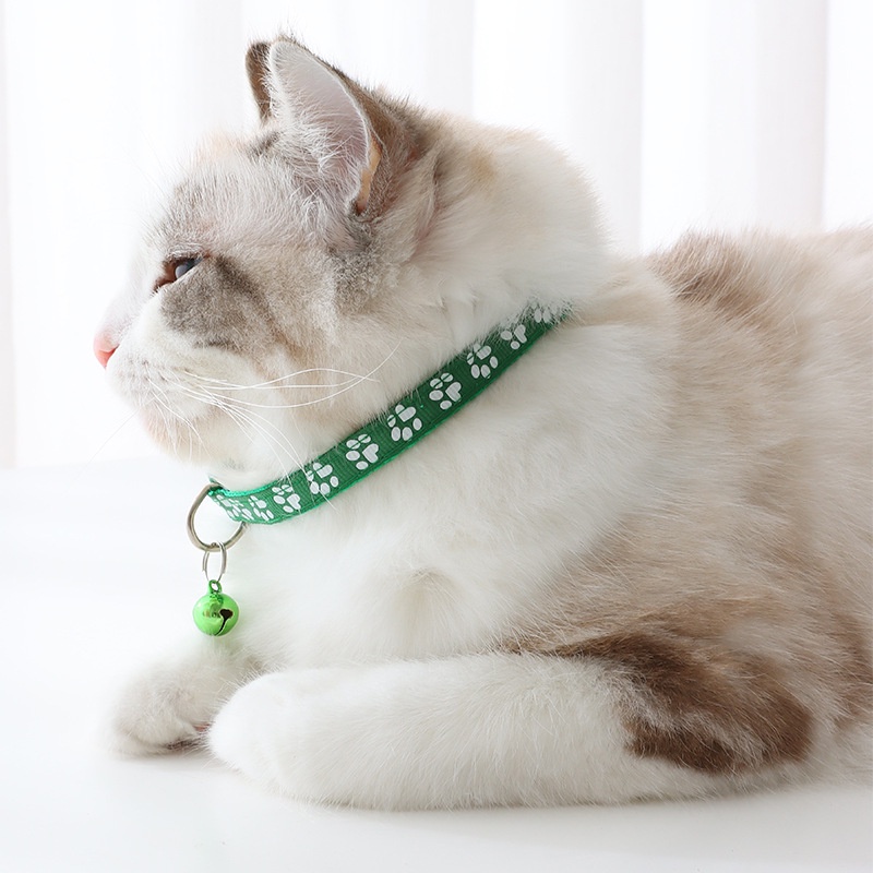 Tali Leher Hewan Peliharaan lucu Cat Dog Collar Motif Jejak Kucing ACC