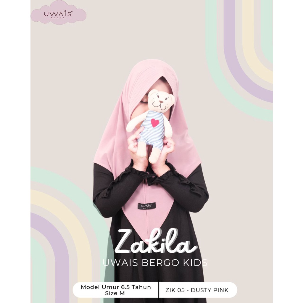 BERGO KERUDUNG INSTANT ANAK JILBAB MARYAM KRINCKLE JERSEY UWAIS HIJAB KIDS ZAKILA BERGO JILBAB SEKOL