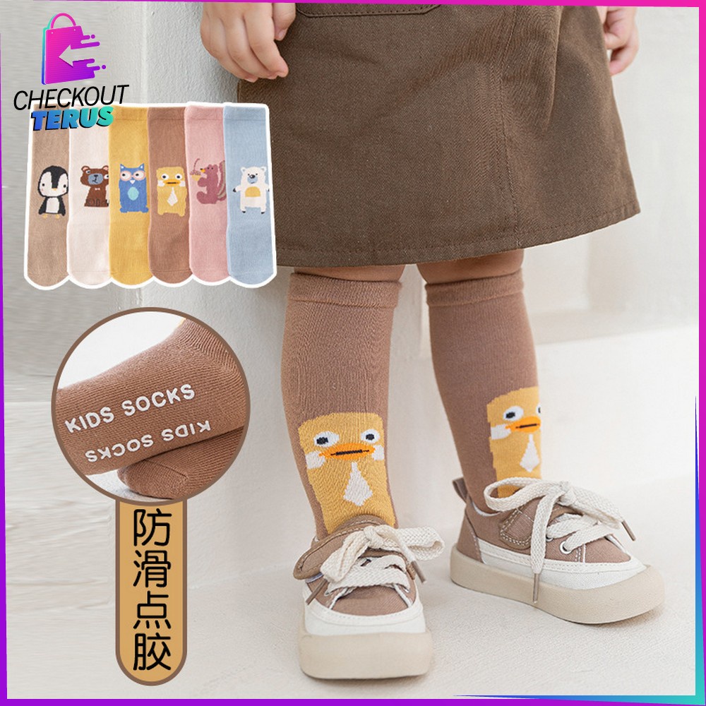 CT P464 Kaos Kaki Panjang Karakter Hewan Motif Unik Baby Animal Socks Kids Import Kaus Kaki Anak Bayi