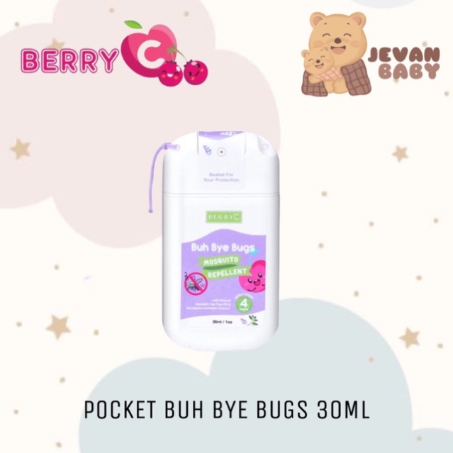 BERRYC Buh Bye Bugs Mosquito Repellent Pocket 30ml / Spray Anti Nyamuk